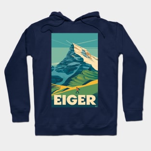 A Vintage Travel Art of Eiger - Switzerland Hoodie